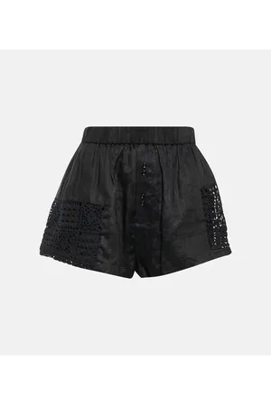 SIR Rayure patchwork cotton shorts