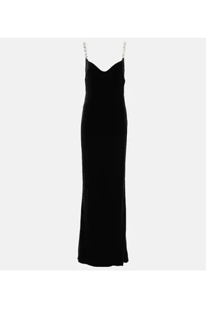 GALVAN Avedon embellished velvet gown