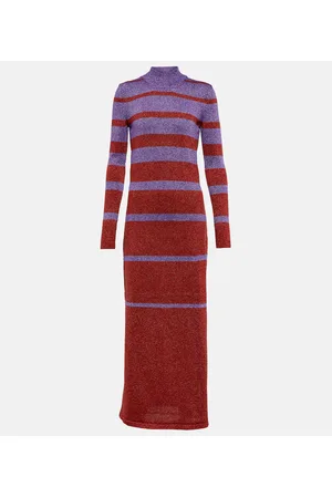 Paco rabanne Striped knit maxi dress