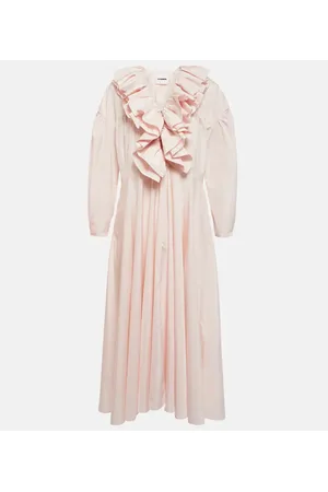 Jil Sander Ruffle-trimmed midi dress