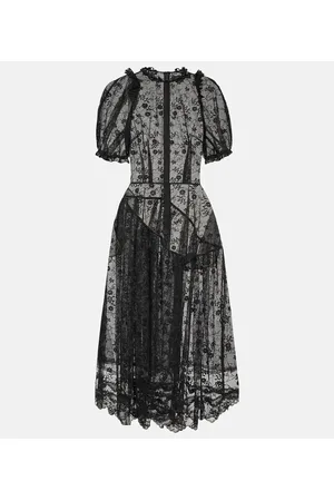 Simone Rocha Embellished lace midi dress