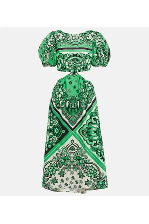 RED Valentino Printed cotton midi dress