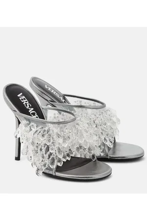 VERSACE Embellished PVC mules