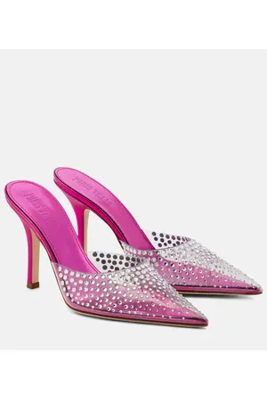 PARIS TEXAS Hollywood embellished PVC mules