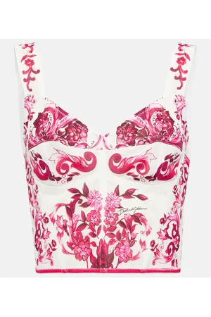 Dolce & Gabbana Majolica printed corset top