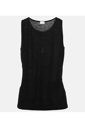 Saint Laurent Knitted wool tank top