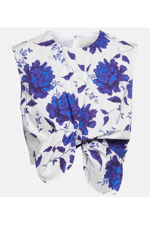 EMILIA WICKSTEAD Sierra printed cotton crop top