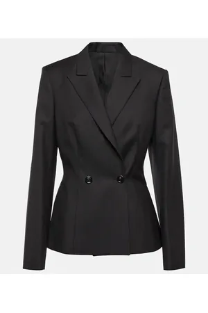 Alaïa AlaÃ¯a Herringbone wool gabardine blazer