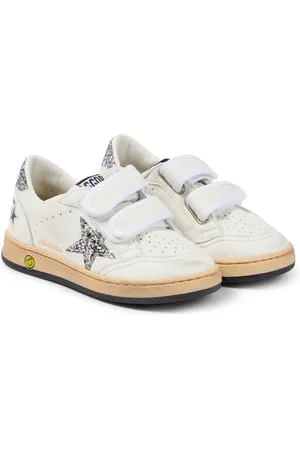 Golden Goose Ball Star leather and glitter sneakers