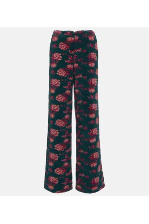 MAGDA BUTRYM High-rise floral teddy straight pants