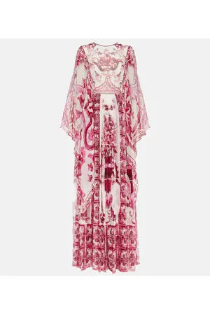 Dolce & Gabbana Majolica silk chiffon maxi dress