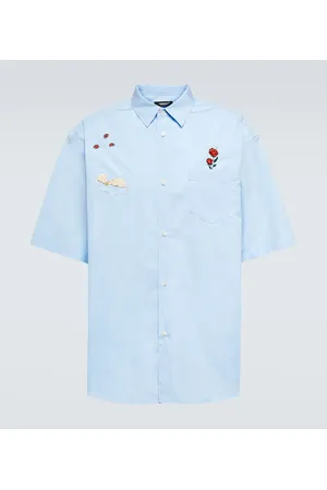 UNDERCOVER Embroidered cotton poplin shirt