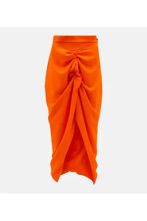 Vivienne Westwood Panther asymmetrical crÃªpe midi skirt