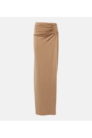 MAGDA BUTRYM Ruched mid-rise maxi skirt