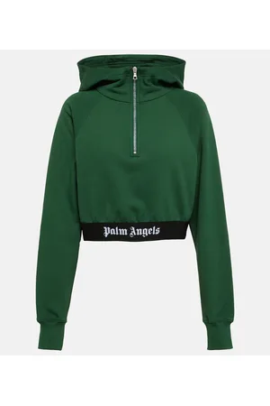 Palm Angels Logo cotton jersey hoodie