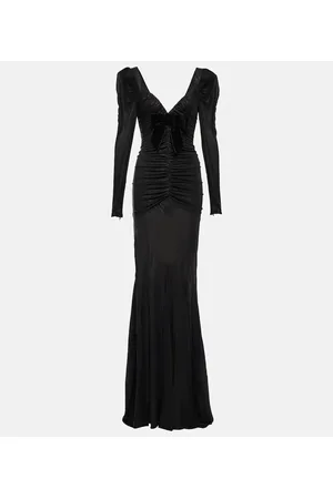 Alessandra Rich Draped satin maxi dress