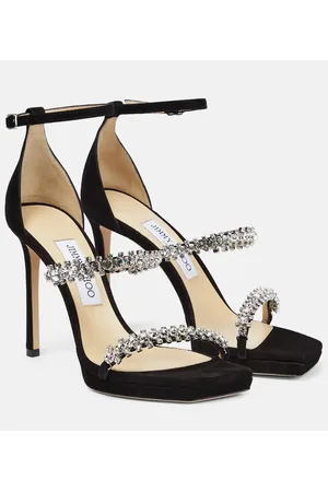 Jimmy Choo Bing 105 crystal-embellished suede sandals