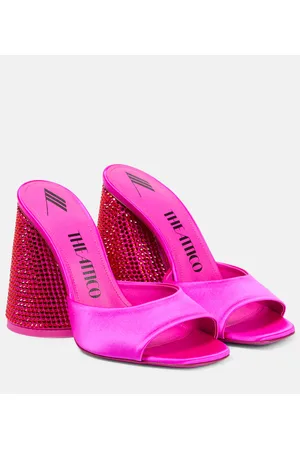 The Attico Luz embellished satin mules