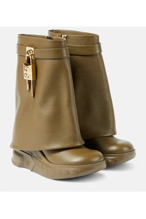 Givenchy Shark Lock Biker leather ankle boots