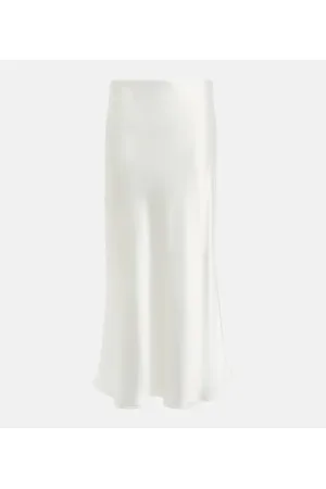 GALVAN Bridal satin midi skirt