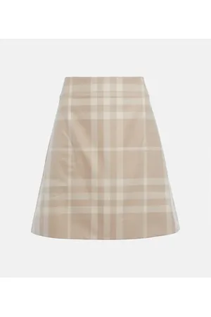 Burberry Teodora checked cotton miniskirt