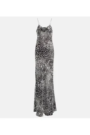 RODARTE Zebra-print silk jacquard gown