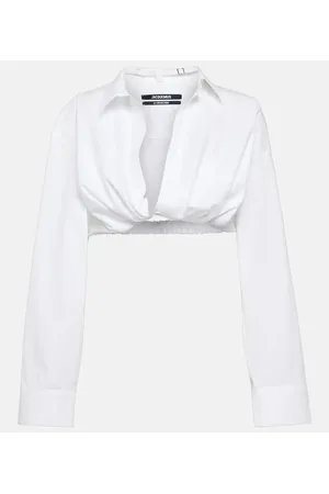 Jacquemus La Chemise Bahia cotton-blend cropped top