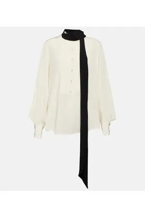 Victoria Beckham Tie-neck silk blouse