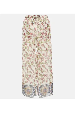 Etro Printed high-rise pants
