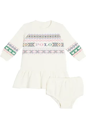 Ralph Lauren Baby cotton-blend dress and bloomers set