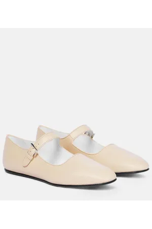 The Row Ava leather ballet flats