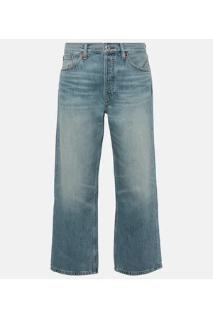 RE/DONE Loose mid-rise cropped straight jeans