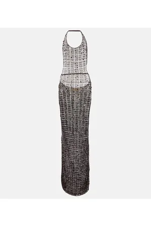 AYA MUSE Cutout sequined maxi dress