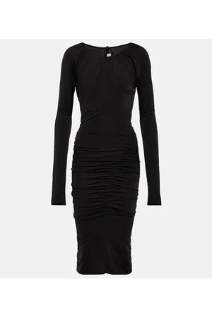 Victoria Beckham Ruched wrap jersey minidress