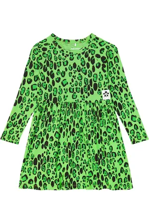 Mini Rodini Leopard-print cotton jersey dress