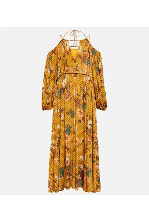 ULLA JOHNSON Noemi floral printed jersey midi dress