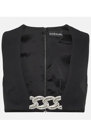 DAVID KOMA Embellished bra top