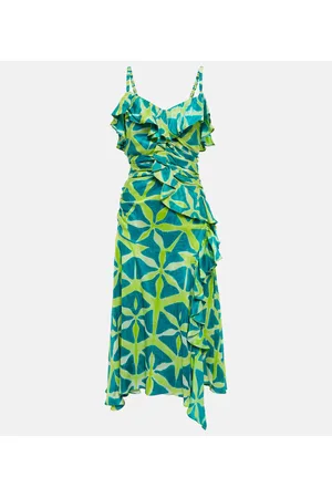 ULLA JOHNSON Zoya printed silk midi dress