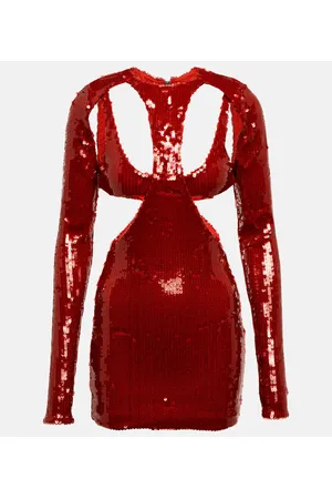 LAQUAN SMITH Sequined cutout minidress