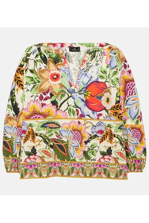 Etro Floral cotton cropped top