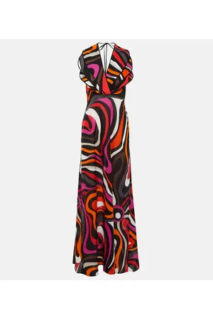 Puccini Marmo cotton maxi dress