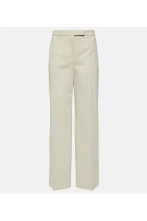 The Row Banew cotton and wool wide-leg pants