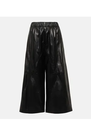 Loewe High-rise leather culottes