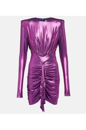 ALEXANDRE VAUTHIER Draped satin jersey minidress