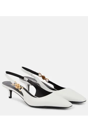 VERSACE Medusa Biggie leather slingback pumps
