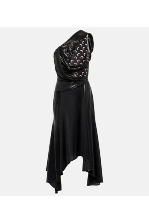 Marine Serre Regenerated Moon draped jersey midi dress
