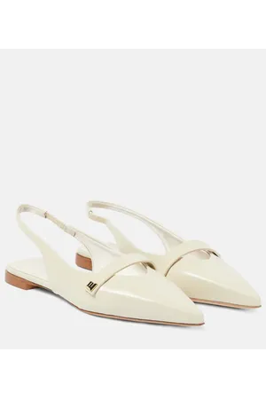 Max Mara Leather slingback ballet flats