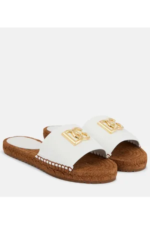 Dolce & Gabbana Embellished leather espadrilles