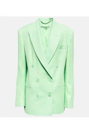 Stella McCartney Double-breasted linen-blend blazer