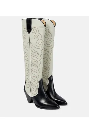Isabel Marant Liela leather and suede cowboy boots